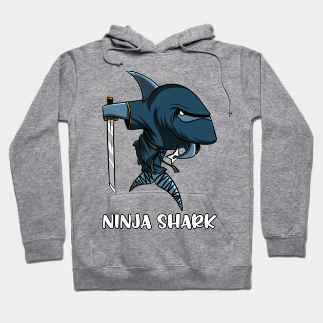 Ninja Shark Samurai Hoodie by underheaven